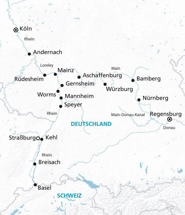Phoenix Flusskreuzfahrten 12 Tage Main-Donau-Kanal und Rhein