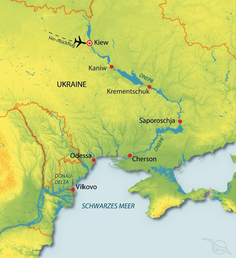 Карта украины днепр
